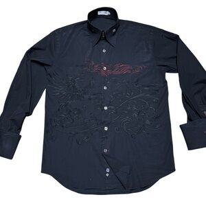 Angelino Vintage Extremely Rare Embroidered Dress Shirt
